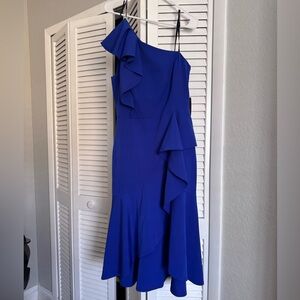 Vici Royal Blue One-Shoulder Dress 10p